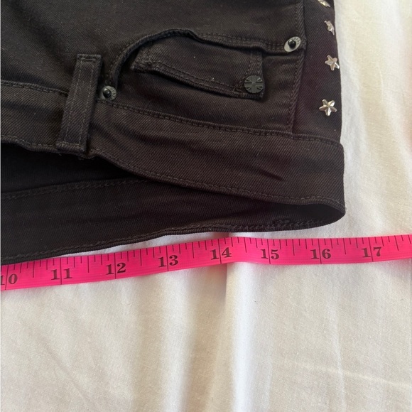 HUDSON Jeans Luna Mid Rise Black Metal Stars Denim Skinny Ankle Sz 29 - Picture 6 of 12